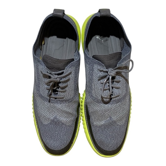 Cole Haan 2 Zerogrand Stitchlite Water Resistant Wingtip Ironstone Neon Sz 11 - Picture 6 of 8